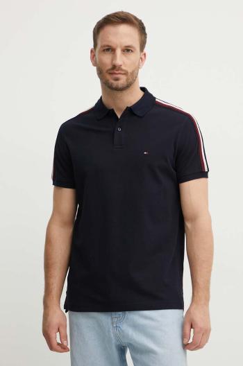 Polo tričko Tommy Hilfiger pánske, tmavomodrá farba, s nášivkou, MW0MW35616