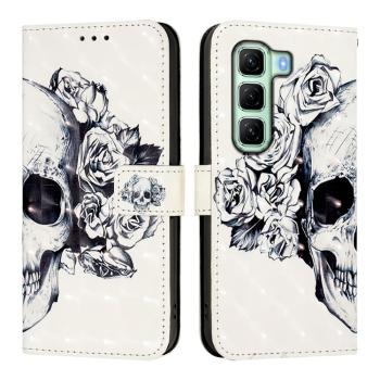 ART Peňaženkový kryt pre Infinix Hot 50 SKULL