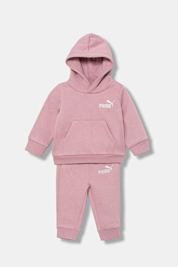 Detská tepláková súprava Puma MINICATS Loungewear Set FL INF ružová farba, 686282