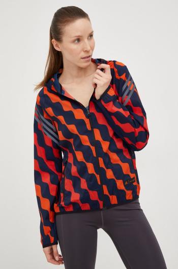 Vetrovka adidas Performance Marimekko červená farba, prechodná,