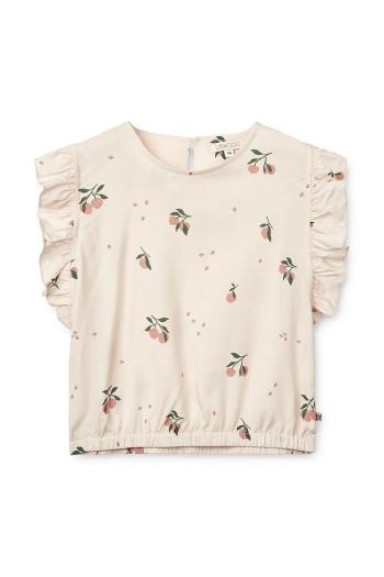 Detský top Liewood Emery Printed Viscose Top béžová farba, LW19838