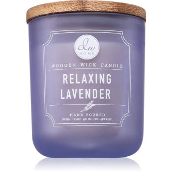 DW Home Signature Relaxing Lavender vonná sviečka s dreveným knotom 340 g