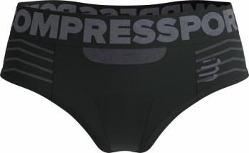 Compressport Seamless Boxer W Black/Grey Bežecká spodná bielizeň