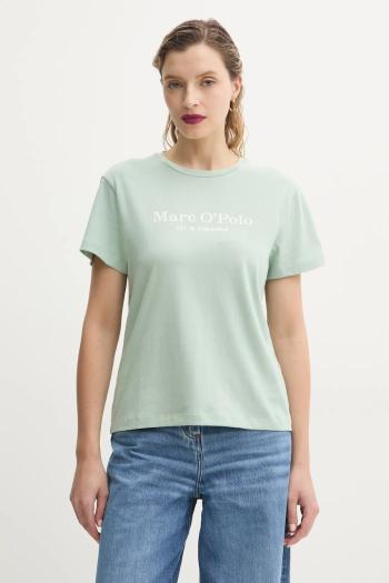 Bavlnené tričko Marc O'Polo dámske, zelená farba, 502229351055