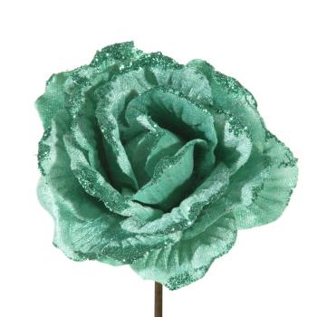ArtFir VIanočný kvet 48C | tyrkysová 11 cm