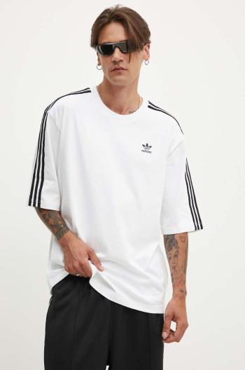 Bavlnené tričko adidas Originals Adicolor Oversized Tee pánske, biela farba, s nášivkou, IZ2474