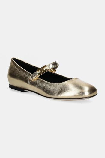 Detské kožené balerínky Elisabetta Franchi zlatá farba, F4A3.E0094.0243