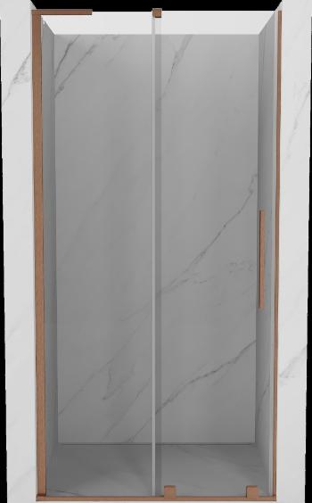 MEXEN/S - Velar L posuvné sprchové dvere 120, transparent, meď kartáčovaná 871-120-003-01-65