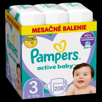 PAMPERS Active Baby S3 6-10kg, 208 ks