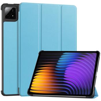 LEATHER Zaklápací kryt pre Xiaomi Pad 7 / Pad 7 Pro svetlomodrý