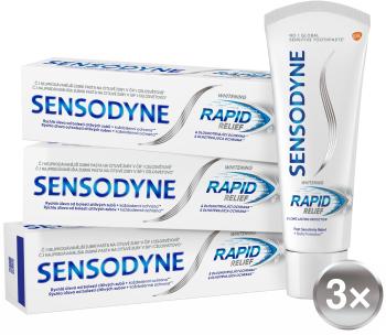 SENSODYNE Bieliaca zubná pasta Rapid Relief Whitening 3 x 75 ml
