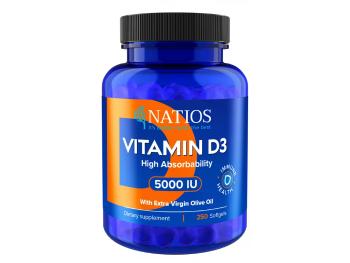 NATIOS Vitamín D3 High Absorbability 5000 IU 250 kapsúl