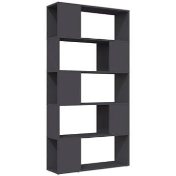 Shumee deliaca stena sivá 80 × 24 × 155 cm drevotrieska, 809145