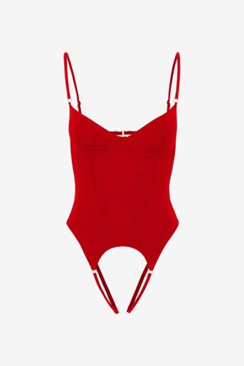 Červené crotchless body Rossa