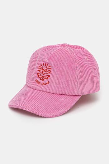 Menčestrová baseballová čiapka Rip Curl ružová farba, s nášivkou, 04WWHE