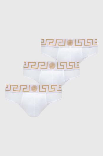 Slipy Versace 3-pak pánske, biela farba, AU10327 1A10011