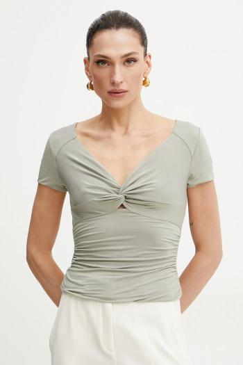 Tričko Guess CHARLOTTE dámske, zelená farba, W5GP15 KACM2