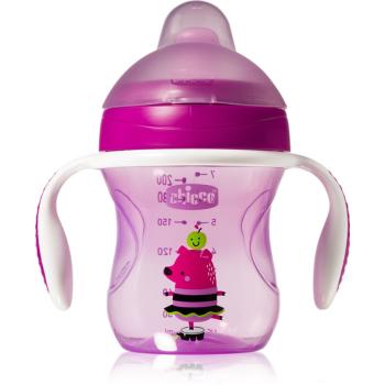 Chicco Training Cup Purple tréningový hrnček s držadlami 6 m+ 200 ml