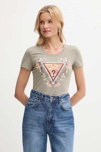 Tričko Guess dámske, zelená farba, W5YI08 J1314