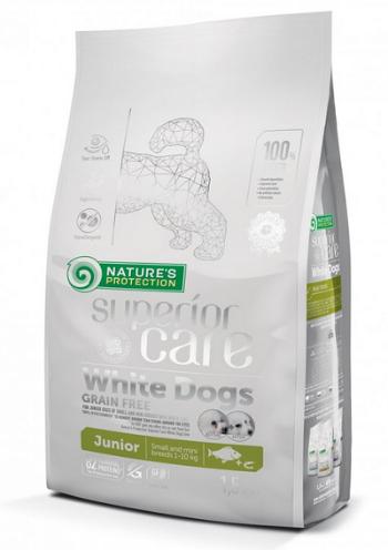 Natures Protection Superior care white dog GF junior white fish small&mini 10kg