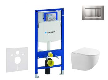 GEBERIT - Duofix Set predstenovej inštalácie, klozetu Gaia a dosky softclose, tlačidlo Sigma30, chróm mat/chróm SANI11CA1128
