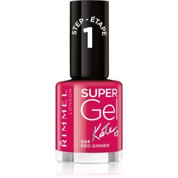 Rimmel Super Gel By Kate gélový lak na nechty bez použitia UV/LED lampy odtieň 024 Red Ginger 12 ml