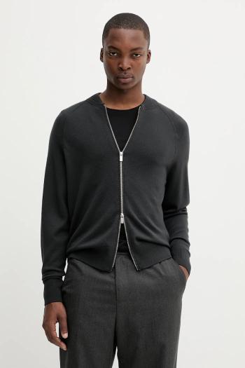 Vlnený kardigán BARENA VENEZIA Knitwear Dugo šedá farba, KNU5291.504