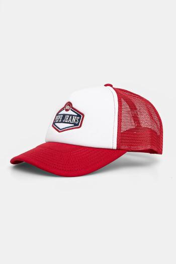 Šiltovka Pepe Jeans MALTON CAP červená farba, s nášivkou, PM040568