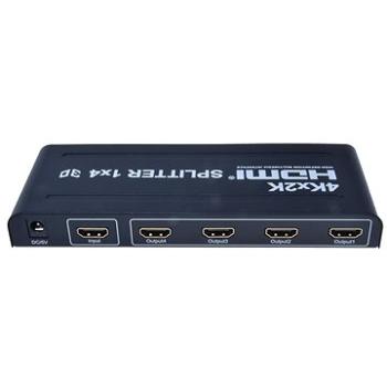 PremiumCord Externý HDMI Splitter, 4x port HDMI 1.4a čierny (khsplit4b)