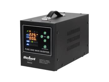 Zdroj záložný REBEL POWER-1000-LFP4 12V 230V 1000VA 700W Black