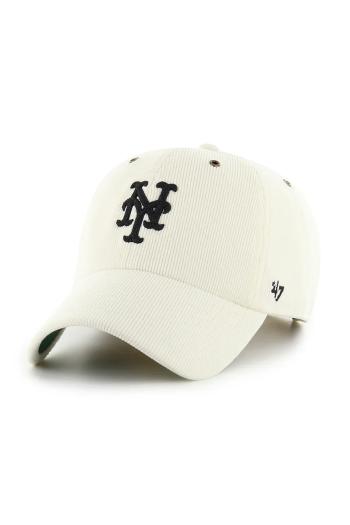 Šiltovka 47 brand MLB New York Mets šedá farba, s nášivkou, B-TCDCU16IWS-SS