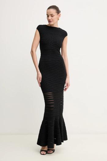 Šaty Herve Leger Camila čierna farba, maxi, priliehavá, MOS8513513