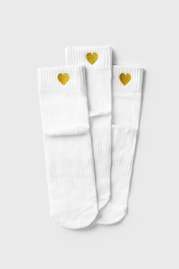 3PACK Ponožky ONLY ONLTine Heart Tennis vysoké