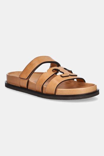 Kožené šľapky Tory Burch Ines Sport hnedá farba, 168791-200