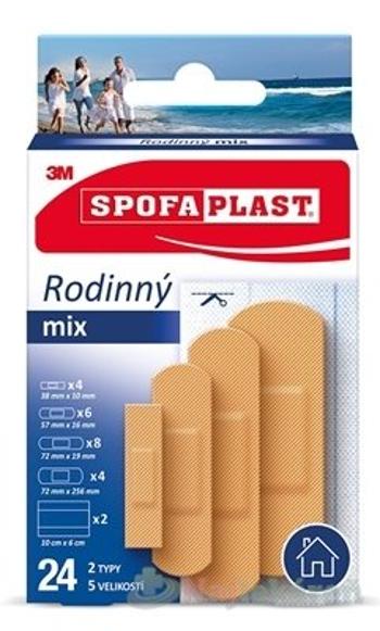 3M SPOFAPLAST č.603 Náplasti Rodinný mix 2 typy, 5 veľkostí, 24ks