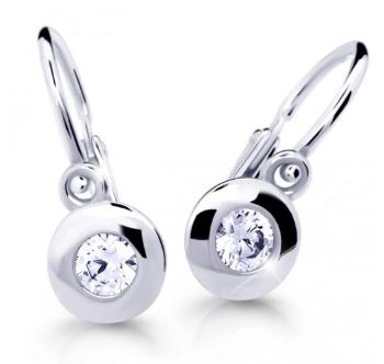 Cutie Jewellery Detské náušnice z bieleho zlata C2589-10-X-2 biela