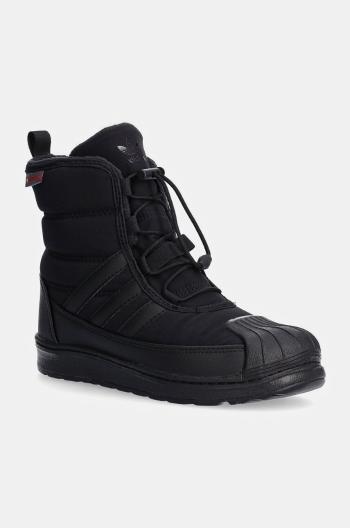 Detské zimné topánky adidas Originals SUPERSTAR 360 BOOT 2.0 C čierna farba, ID9723