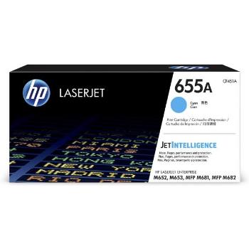 HP originál toner CF451A, cyan, 10500str., HP 655A, HP Color LaserJet Enterprise M652dn,M652n,M653dh,M653, O, azurová