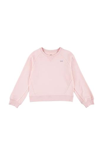 Detská mikina Levi's LEVIS HD SILICONE BATWING ružová farba, jednofarebná, 3EM191