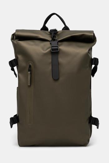 Ruksak Rains Rolltop Rucksack Large W3 zelená farba, veľký, jednofarebný, 14590
