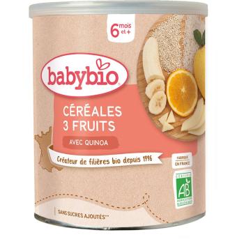 Babybio BIO 3 druhy ovocia nemliečna kaša 220 g