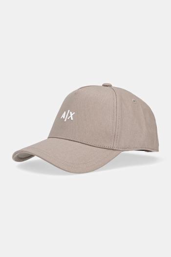 Čiapka Armani Exchange zelená farba, s nášivkou