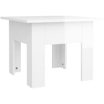 SHUMEE Konferenčný stolík biely vysoký lesk 55 × 55 × 42 cm drevotrieska, 810241