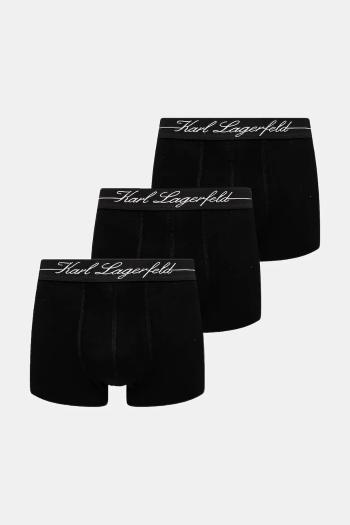Boxerky Karl Lagerfeld 3-pak pánske, čierna farba, A1M47089