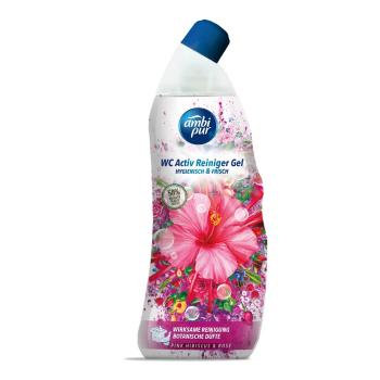 Ambipur WC Active gél ružový ibištek & ruža 750 ml