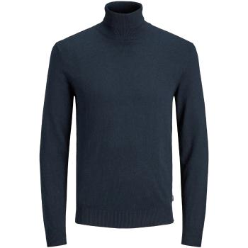 Jack & Jones  JJEEMIL KNIT ROLL NECK NOOS 12157417  Vesty bez rukávov/Cardigany Modrá