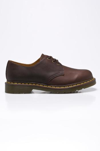 Semišové poltopánky Dr. Martens 1461 pánske, hnedá farba, 11838201