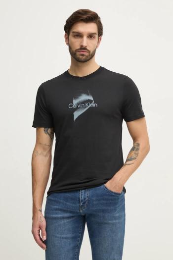 Tričko Calvin Klein pánske, čierna farba, s potlačou, K10K114353