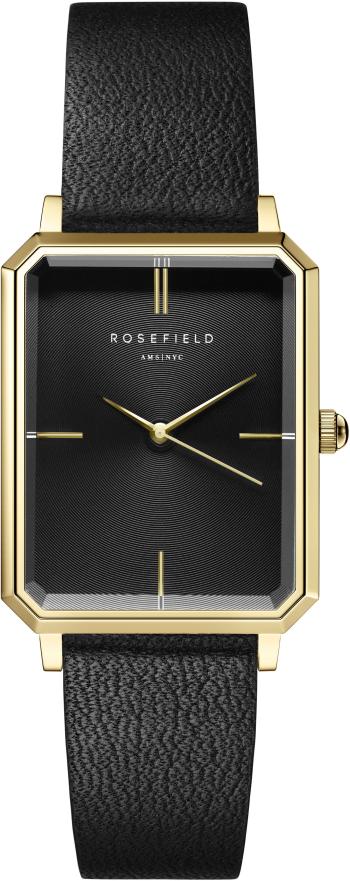 Rosefield The Elles Black Sunray Black Leather Gold OBSBG-O49