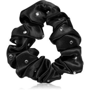 Crystallove Crystalized Silk Scrunchie hodvábna gumička do vlasov farba Black 1 ks